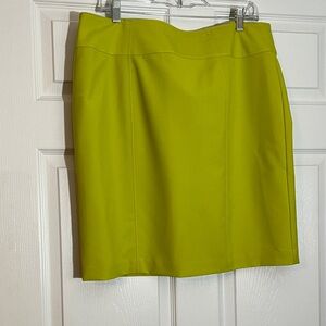 Worthington Chartreuse Pencil Skirt